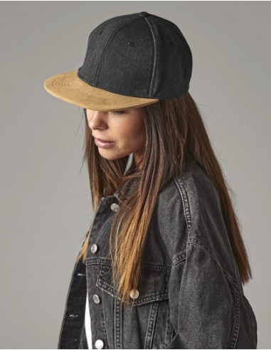 BEE-B668-Suede Peak Snapback